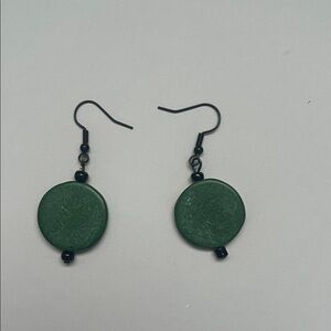 Elegant Green Dangle Earrings